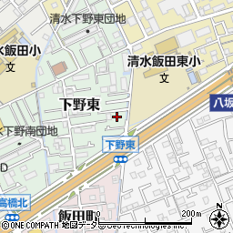 静岡県静岡市清水区下野東1-93周辺の地図