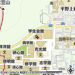 学生会館周辺の地図