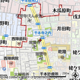 ローソンストア１００千本寺之内店周辺の地図