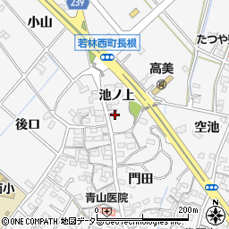愛知県豊田市若林西町池ノ上55周辺の地図