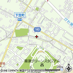 滋賀県草津市下笠町645周辺の地図