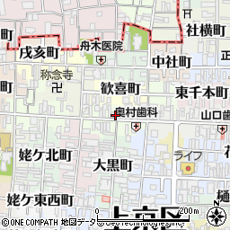 京都府京都市上京区中猪熊町周辺の地図