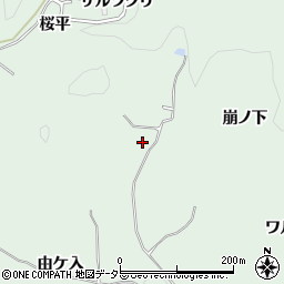 愛知県豊田市花沢町（崩ノ下）周辺の地図