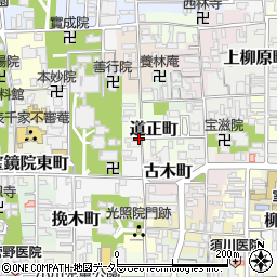 京都府京都市上京区道正町周辺の地図