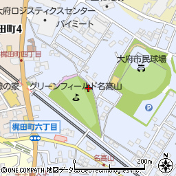 愛知県大府市横根町名高山34周辺の地図