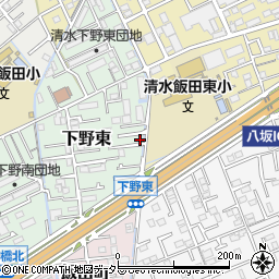 静岡県静岡市清水区下野東1-84周辺の地図