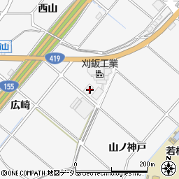愛知県豊田市若林西町広崎周辺の地図
