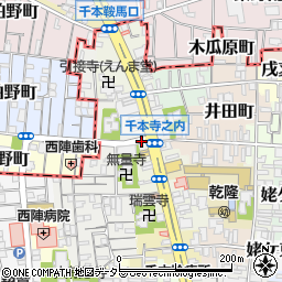京都府京都市上京区西五辻北町周辺の地図