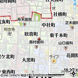 京都府京都市上京区歓喜町214周辺の地図