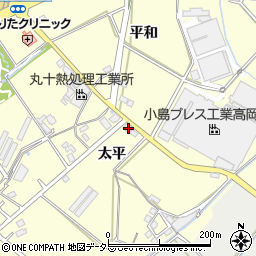 愛知県豊田市住吉町太平周辺の地図