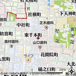 京都府京都市上京区東千本町425周辺の地図
