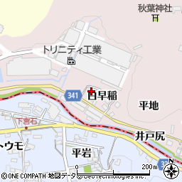 愛知県豊田市桂野町白早稲周辺の地図