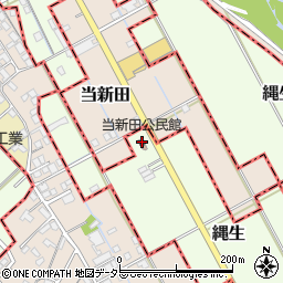 当新田公民館周辺の地図