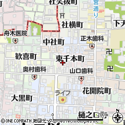 京都府京都市上京区東千本町406周辺の地図