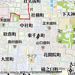 京都府京都市上京区東千本町418周辺の地図