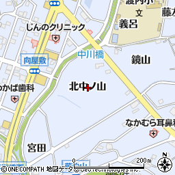 愛知県東海市荒尾町北中ノ山周辺の地図