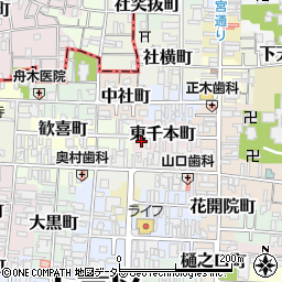 京都府京都市上京区東千本町周辺の地図