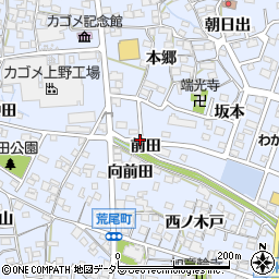 愛知県東海市荒尾町前田周辺の地図