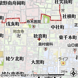 京都府京都市上京区歓喜町232周辺の地図