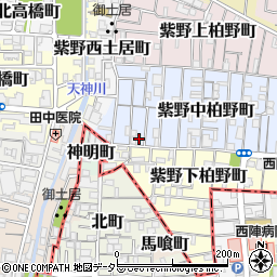 京都府京都市北区紫野中柏野町28-7周辺の地図