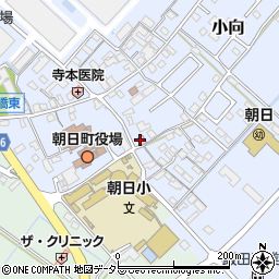 朝日町役場　資料館周辺の地図