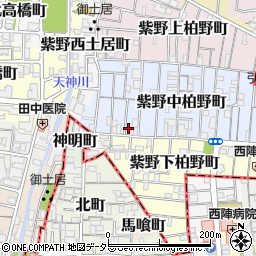 京都府京都市北区紫野中柏野町28-16周辺の地図