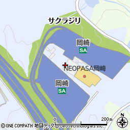 ＥＮＥＯＳ新東名高速道路（上下線）岡崎サービスエリアＳＳ周辺の地図