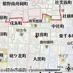 京都府京都市上京区歓喜町周辺の地図