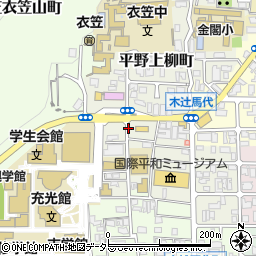 京都府京都市北区平野上柳町周辺の地図