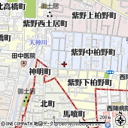 京都府京都市北区紫野中柏野町28-36周辺の地図