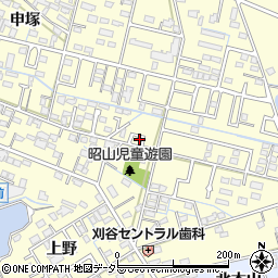 愛知県刈谷市東境町昭山周辺の地図