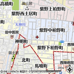 京都府京都市北区紫野中柏野町28-14周辺の地図