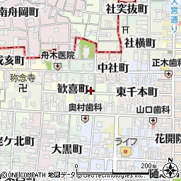 京都府京都市上京区歓喜町211周辺の地図