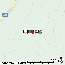 広島県庄原市比和町森脇周辺の地図