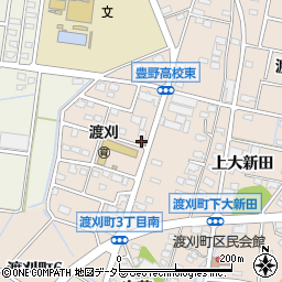 豊田渡刈簡易郵便局周辺の地図