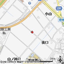 愛知県豊田市若林西町後口周辺の地図