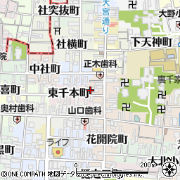 京都府京都市上京区東千本町436周辺の地図