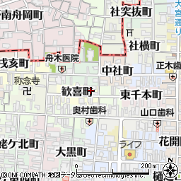 京都府京都市上京区歓喜町217周辺の地図