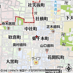 京都府京都市上京区東千本町404周辺の地図