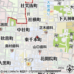 京都府京都市上京区東千本町424周辺の地図