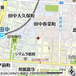 京都府京都市左京区田中春菜町2-2周辺の地図