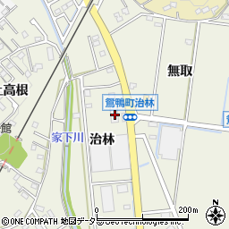 愛知県豊田市鴛鴨町治林124周辺の地図
