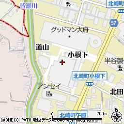 愛知県大府市北崎町小根下周辺の地図