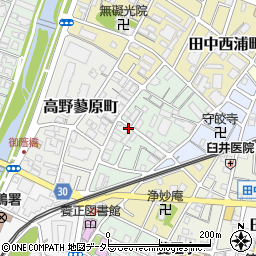 京都府京都市左京区田中南西浦町周辺の地図