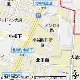 愛知県大府市北崎町大島周辺の地図