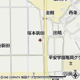 京都府亀岡市千歳町毘沙門（長樽木）周辺の地図