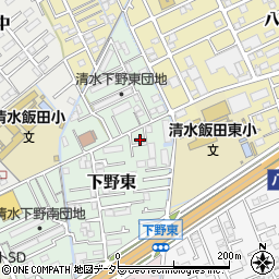 静岡県静岡市清水区下野東1-60周辺の地図