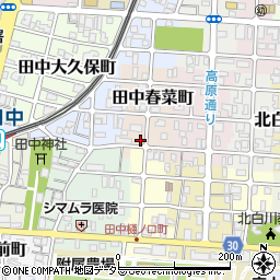 京都府京都市左京区田中春菜町4周辺の地図