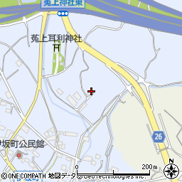 三重県四日市市伊坂町周辺の地図