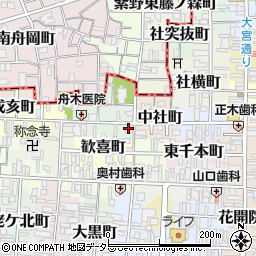 京都府京都市上京区西社町202周辺の地図